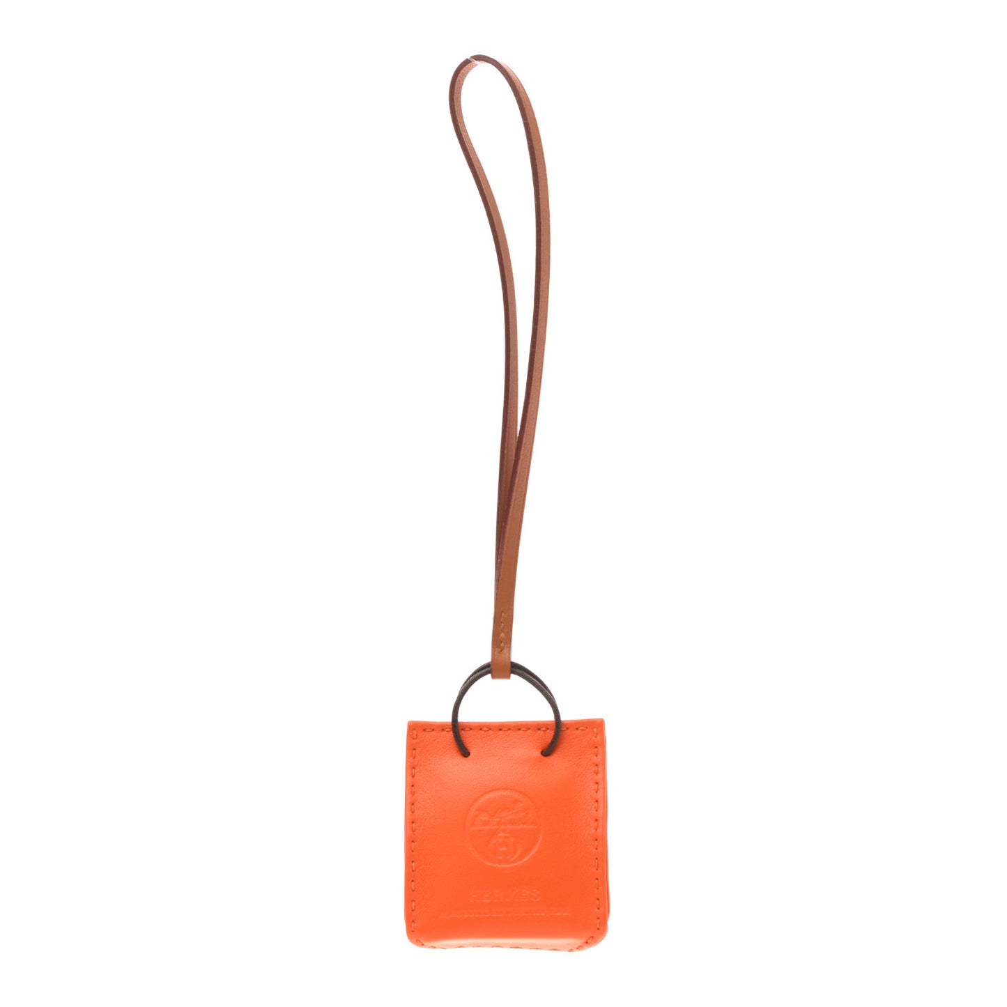 Milo Lambskin Swift Shopping Bag Charm Feu Gold