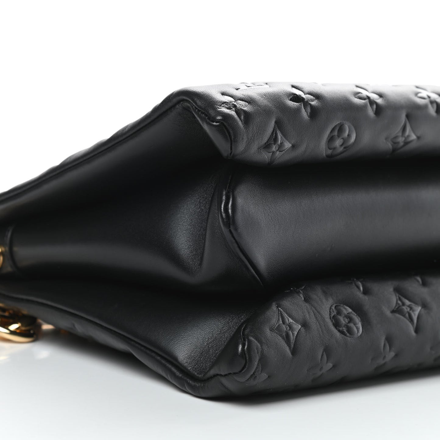 Lambskin Embossed Monogram Coussin MM Black