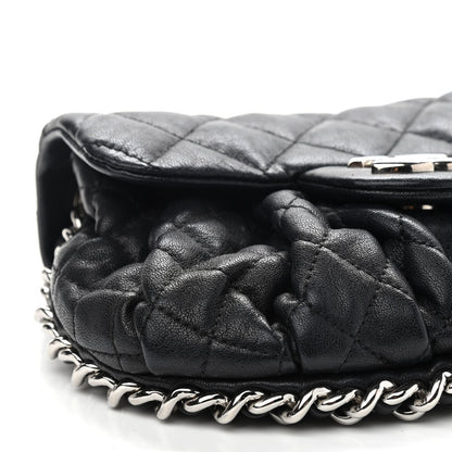 Chanel Washed Lambskin Quilted Mini Chain Around Flap Black 8 of 10