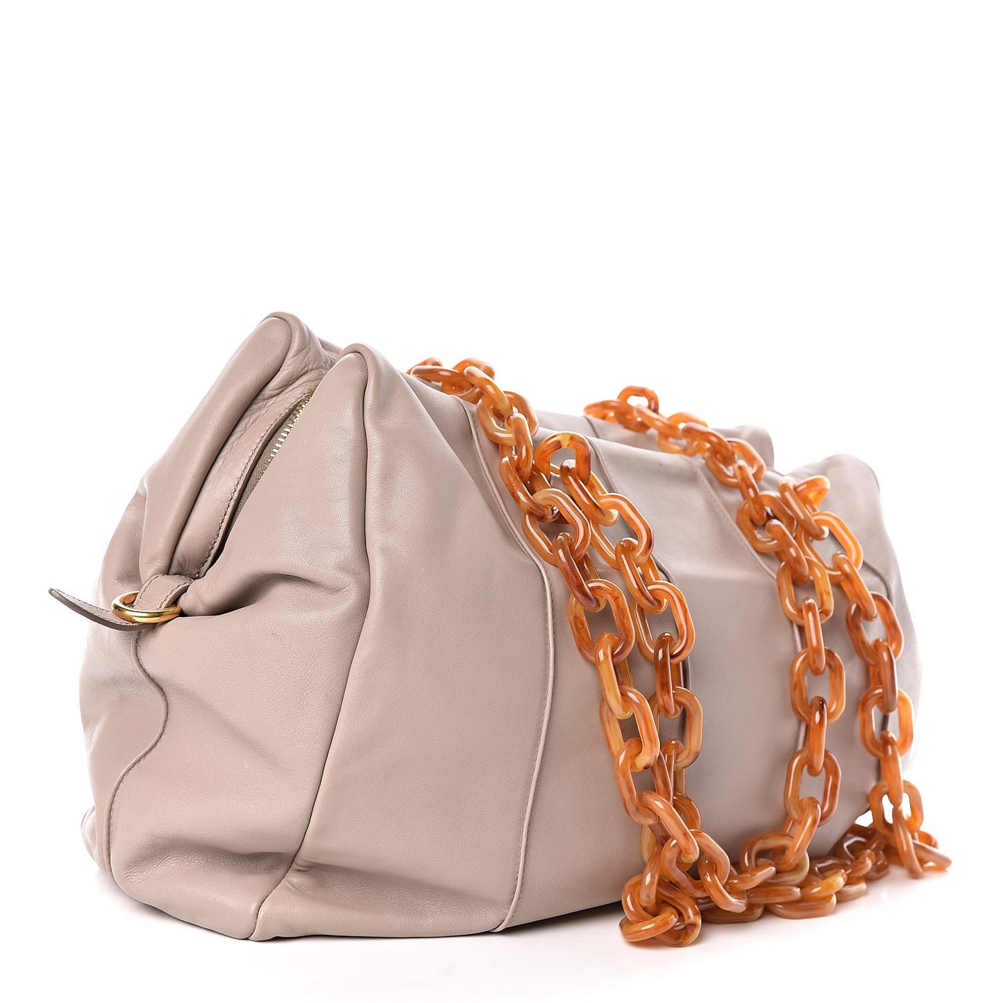 Goatskin Tortoise Chain Tote Pomice