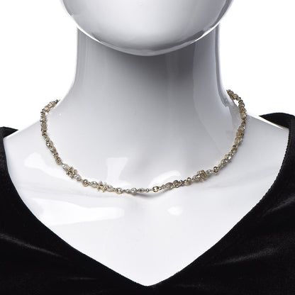 Chanel Crystal CC Short Necklace Gold 2 of 4