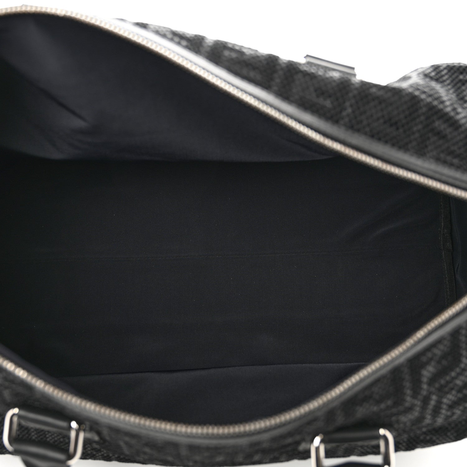 Fendi Mesh Vitello Century FF 1974 Embossed Medium Weekender Black 4 of 8