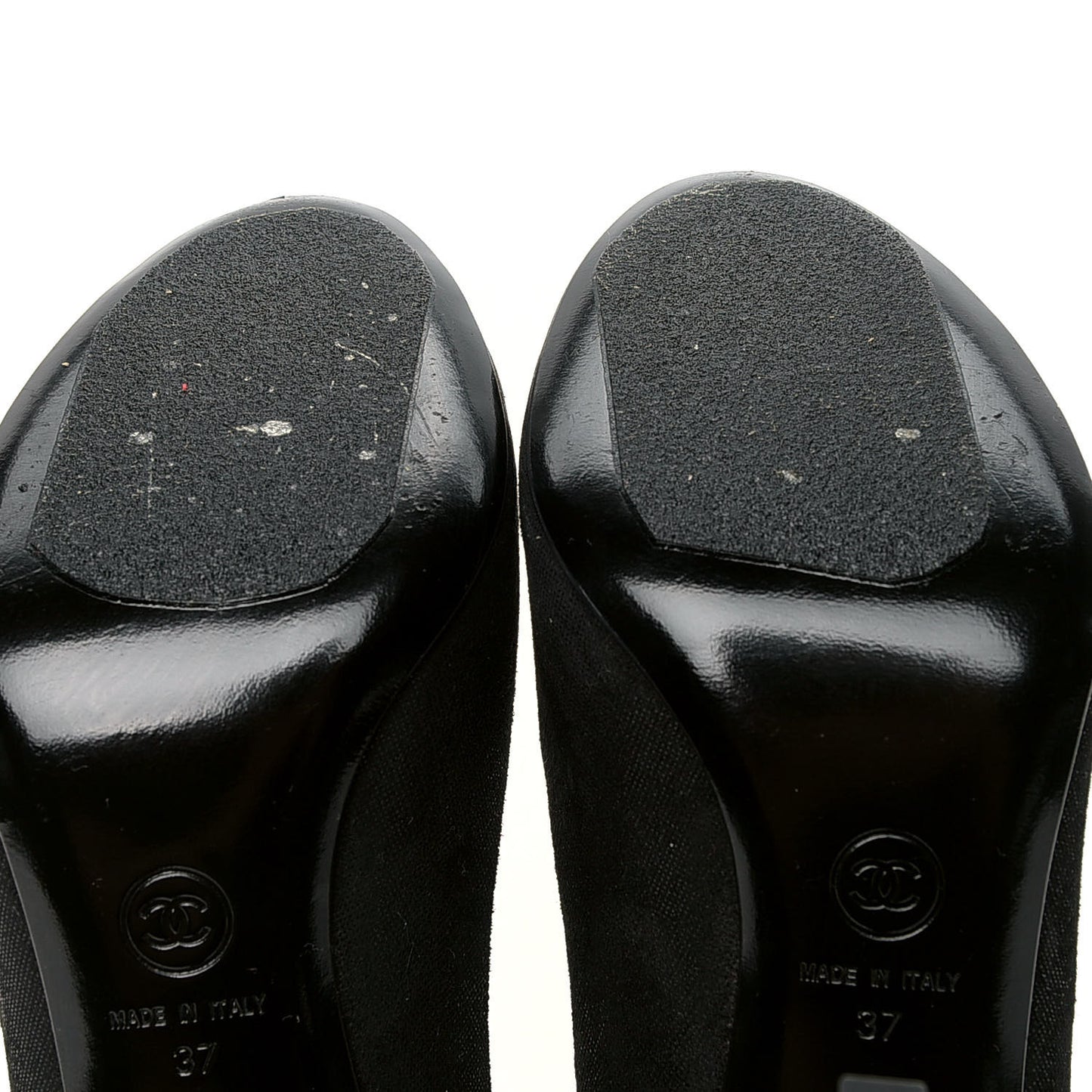 Metallic Fabric Jewel Cap Toe Pumps 37 Black Blue