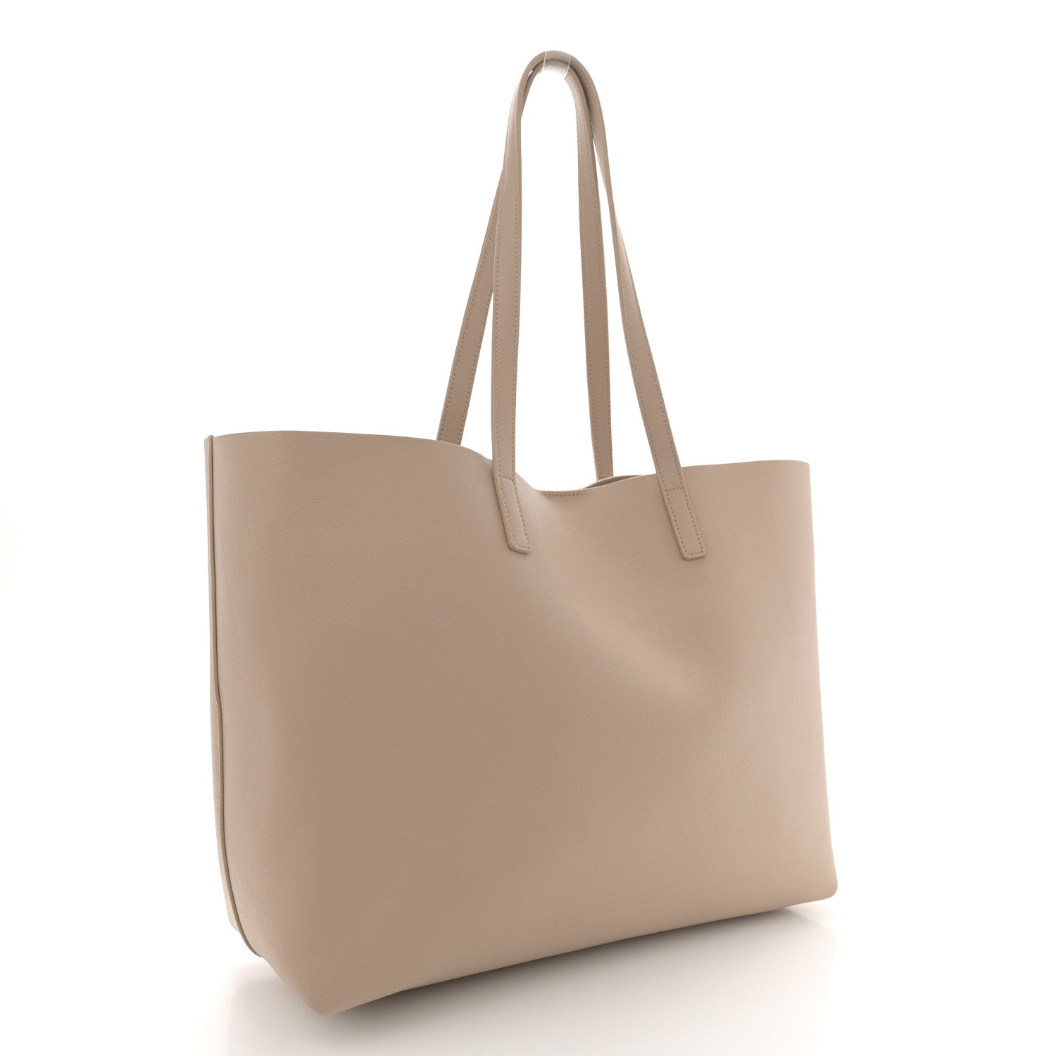 Saint Laurent Calfskin Large Shopping Tote Dark Beige 4 of 10