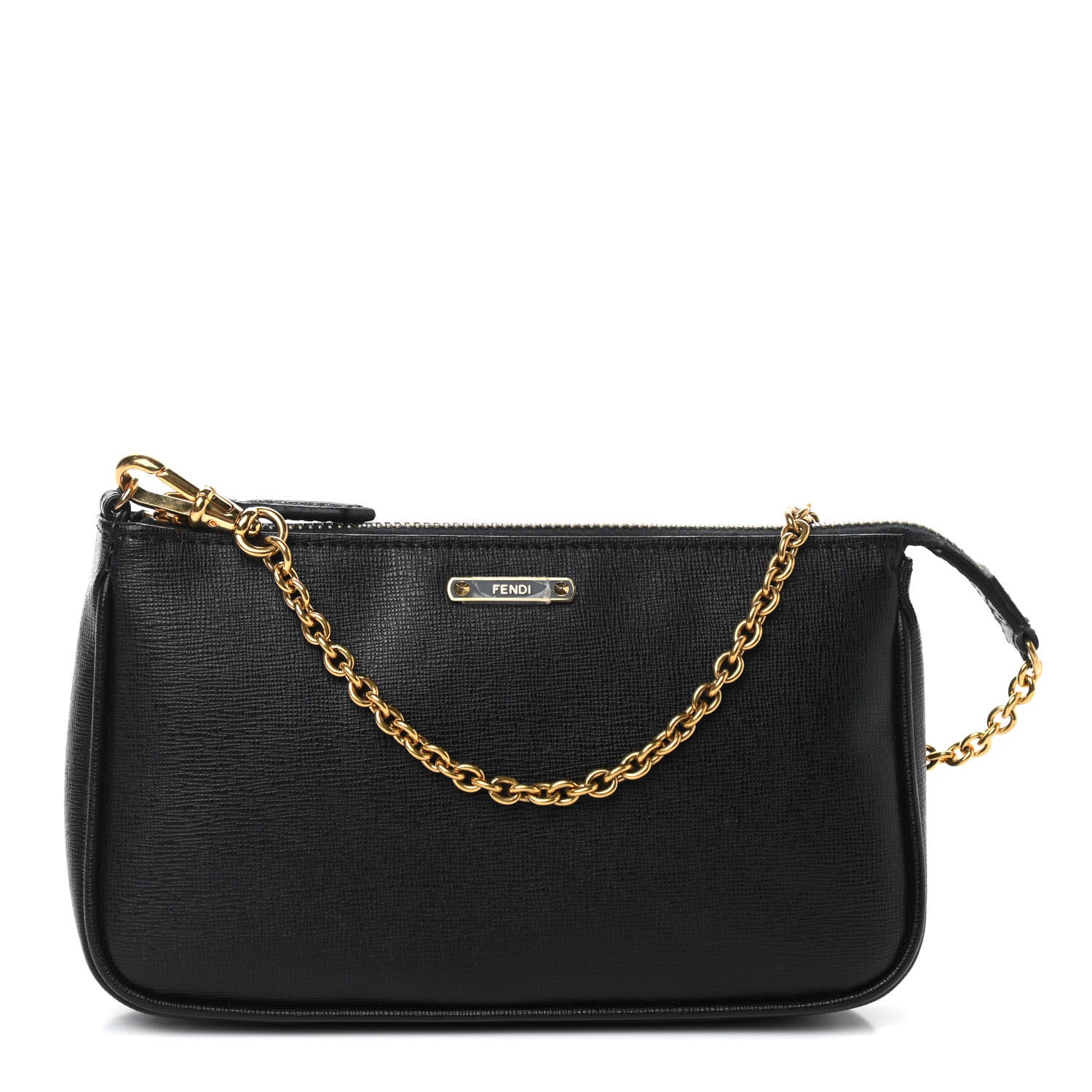 Fendi Vitello Elite Pochette Black 1 of 9