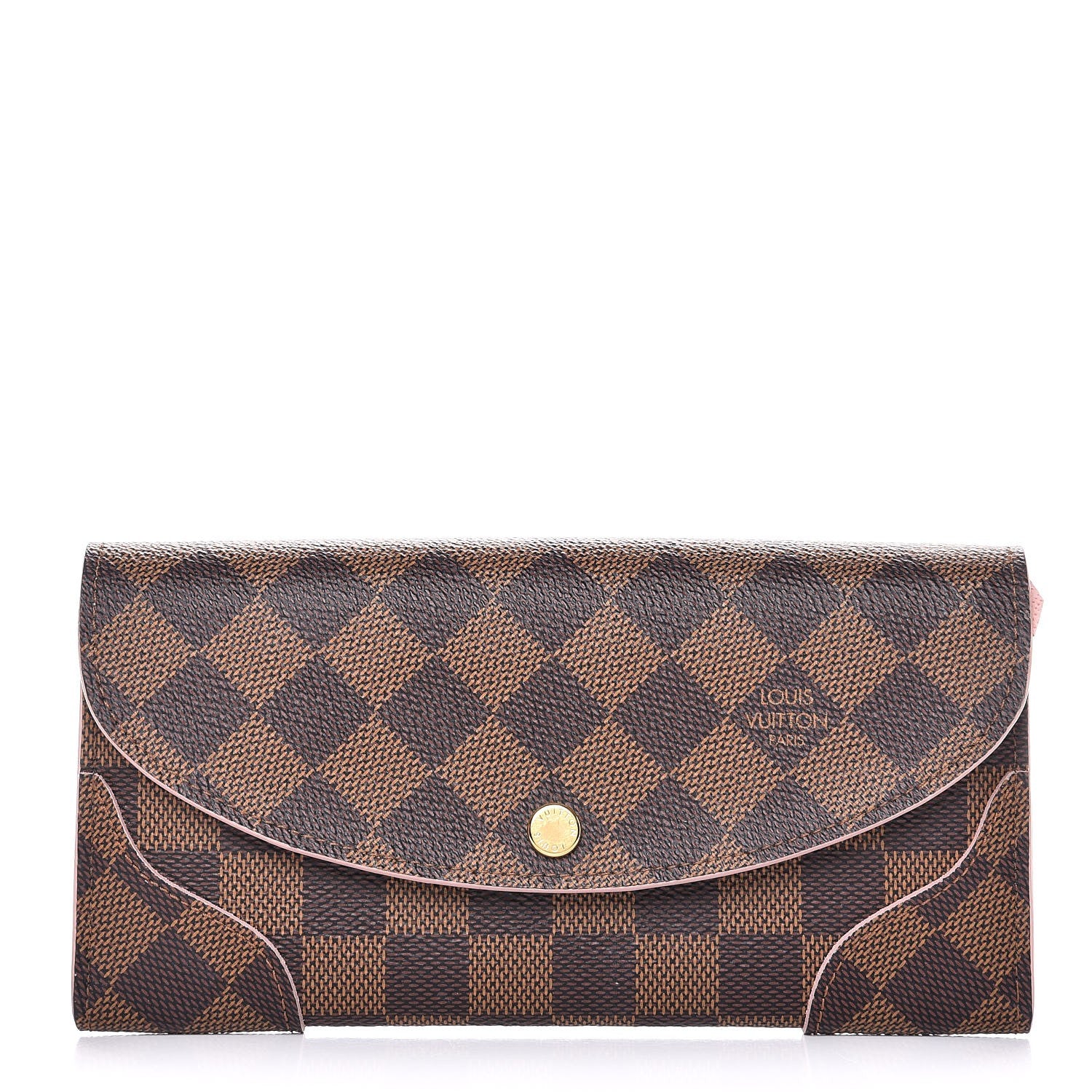 Louis Vuitton Damier Ebene Caissa Wallet Rose Ballerine 1 of 7
