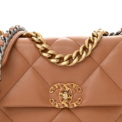 Chanel Lambskin Quilted Medium Chanel 19 Flap Brown 8 of 11