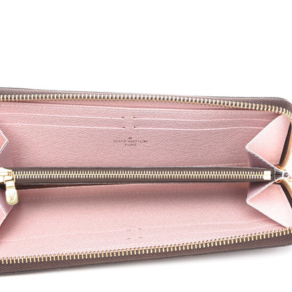 Louis Vuitton Damier Ebene Clemence Wallet Rose Ballerine 6 of 11
