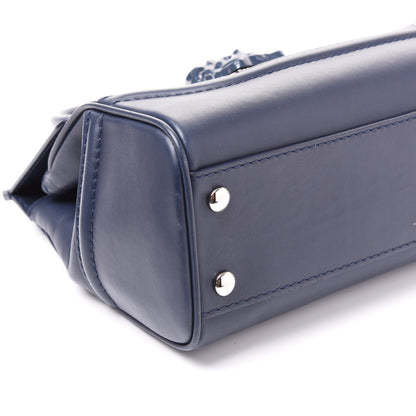 Versace Vitello Medium Palazzo Empire Bag Deep Blue 5 of 9