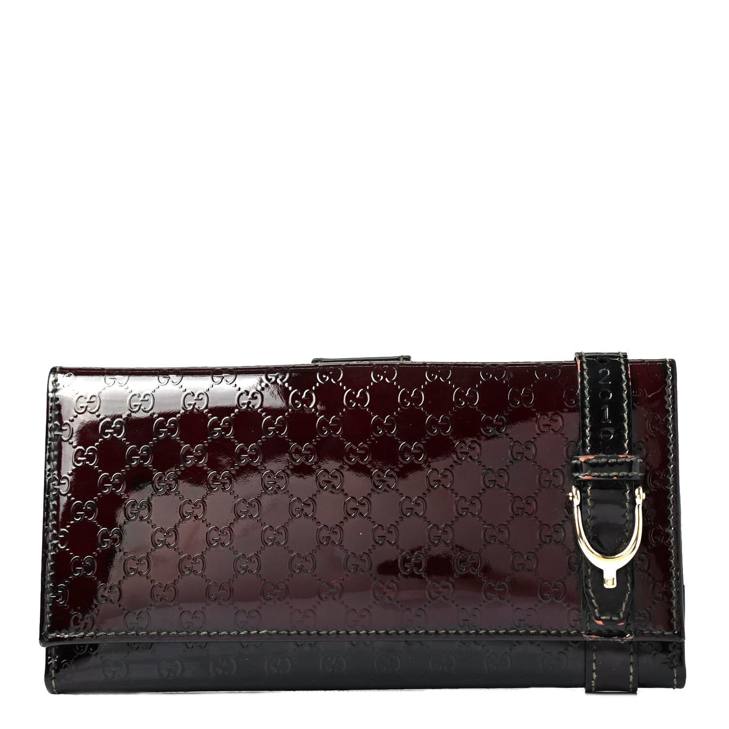Patent Microguccissima Nice Wallet Burgundy