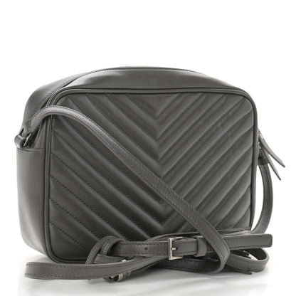 Saint Laurent Calfskin Matelasse Monogram Lou Camera Bag Dark Smog 3 of 12