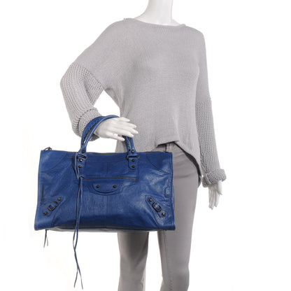 Balenciaga Agneau Classic Hardware Work Bleu Cobalt Bleu Electric 2 of 8