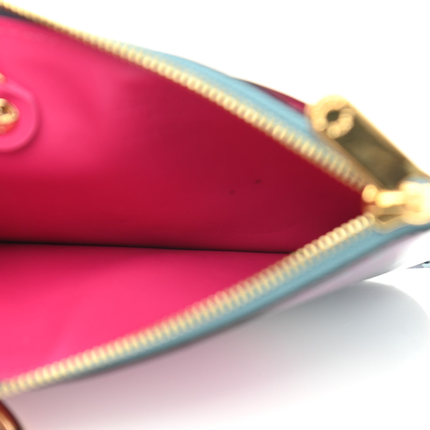 Louis Vuitton Metallic Vernis Degrade Key Pouch Blue Pink 5 of 6