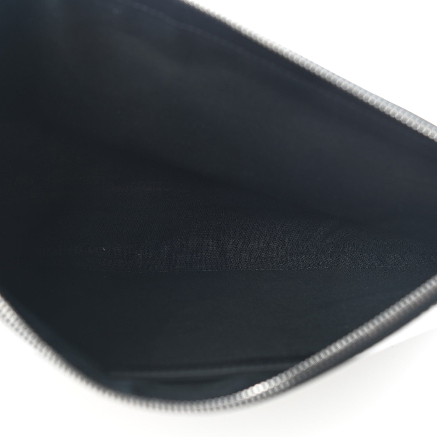 Balenciaga Calfskin Cotton Canvas Logo Clutch Natural Black 5 of 7