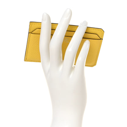 Hermes Epsom City 4CC Card Holder Jaune De Naples 2 of 5