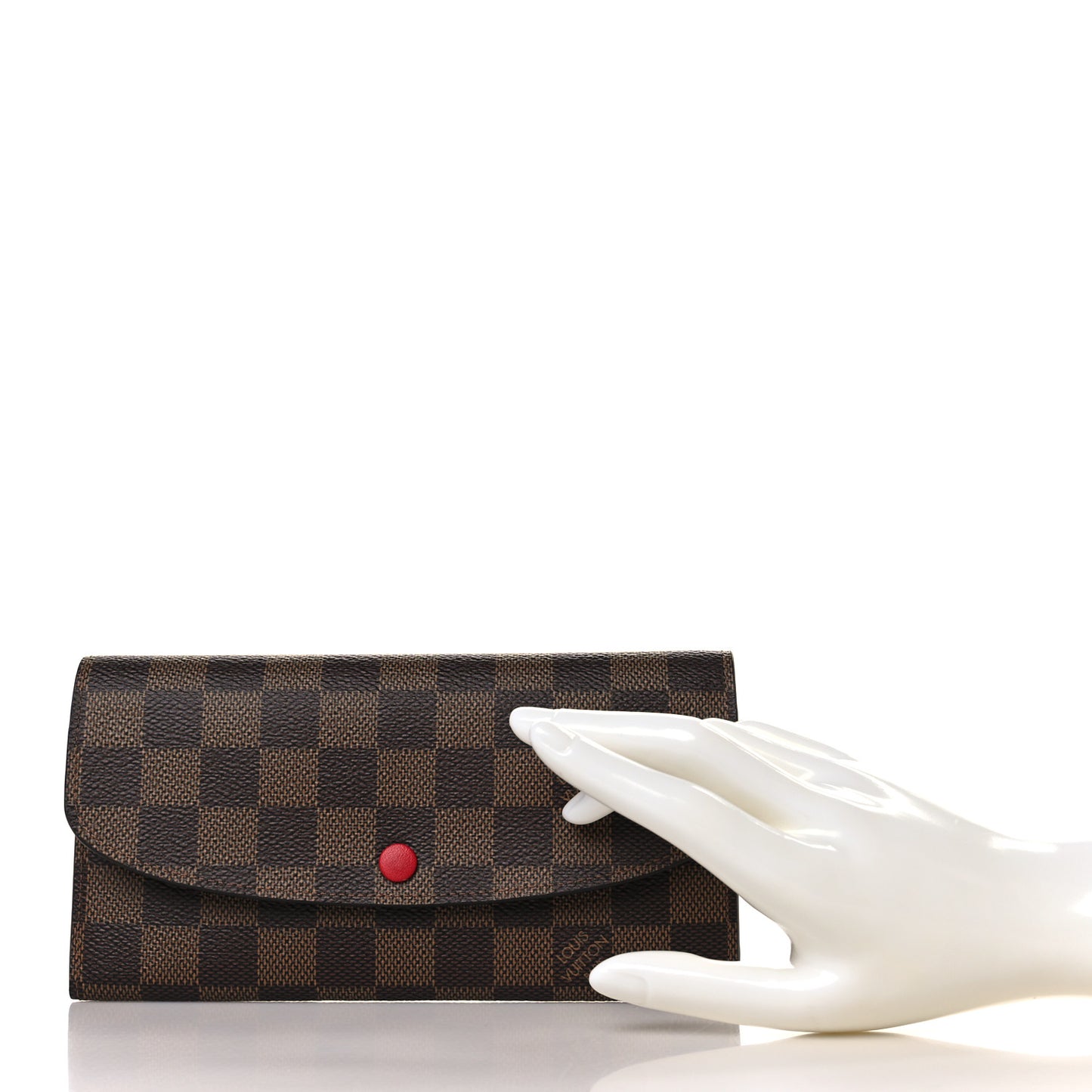 Damier Ebene Emilie Wallet Red