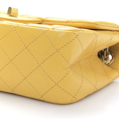 Chanel Aged Calfskin Quilted 2.55 Reissue Mini Flap Yellow 9 of 9