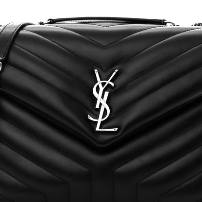 Saint Laurent Calfskin Y Quilted Monogram Medium Loulou Chain Satchel Black 8 of 11