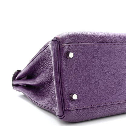 Hermes Taurillon Clemence Kelly Retourne 32 Ultraviolet 9 of 19