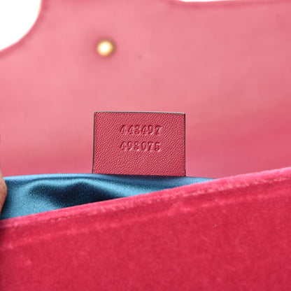 Gucci Velvet Matelasse Small GG Marmont Shoulder Bag Light Raspberry Rose 7 of 10