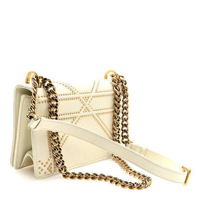 Christian Dior Lambskin Studded Small Diorama Flap Bag Latte 3 of 9