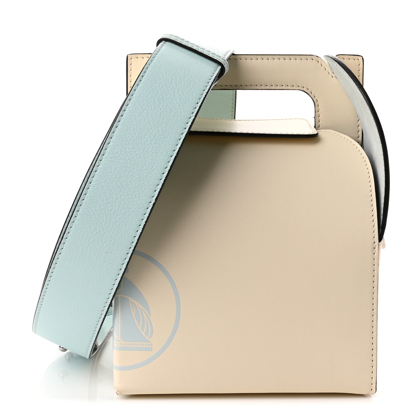 Nomad Calfskin Happy Box Shoulder Bag White