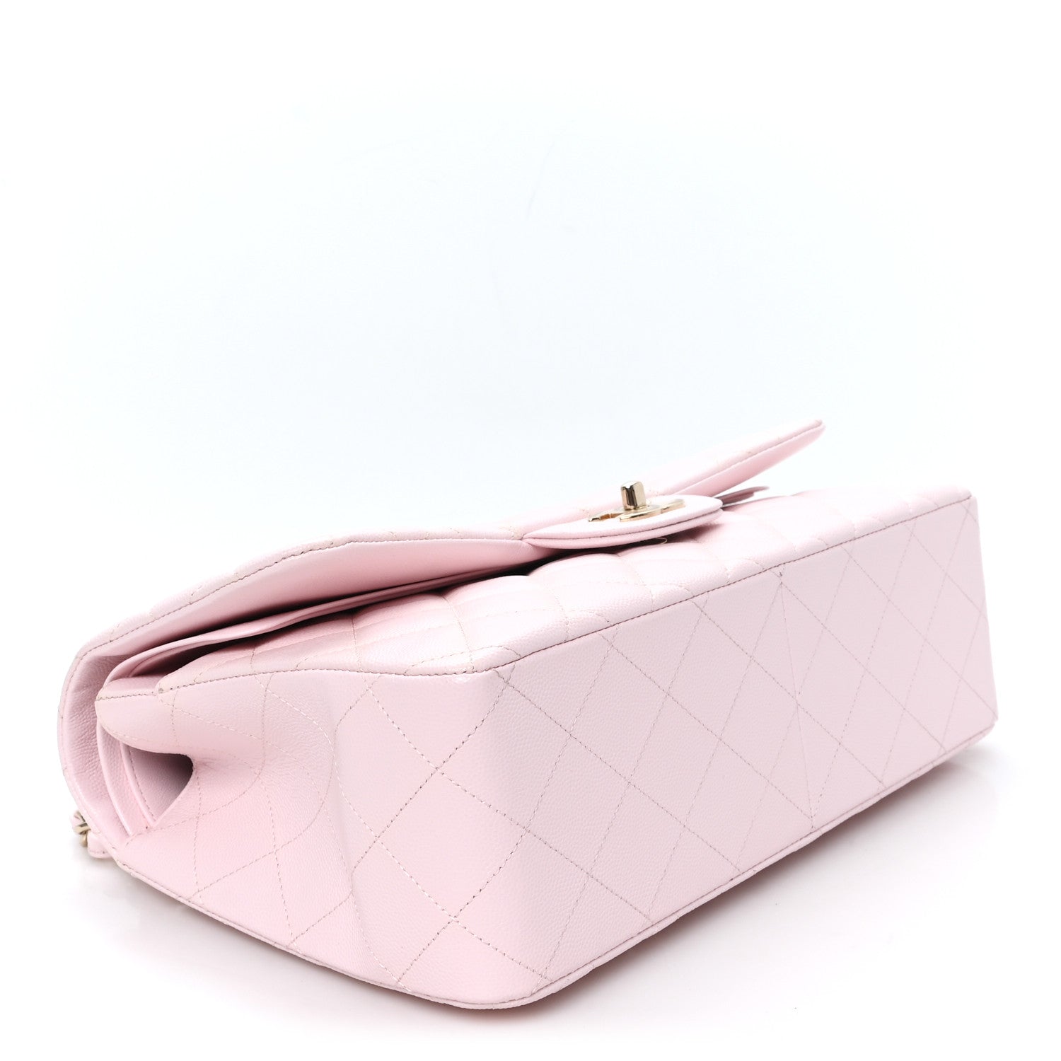 Chanel Caviar Quilted Jumbo Double Flap Light Pink 4 of 11