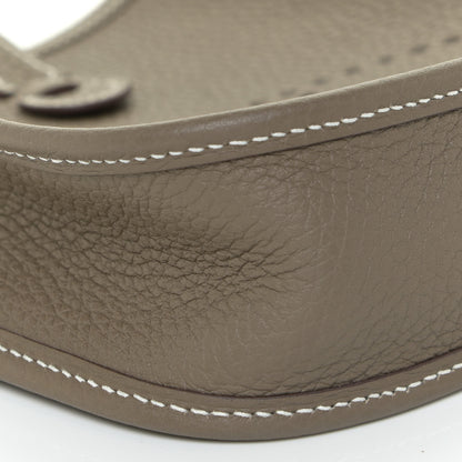 Hermes Taurillon Clemence Amazone Evelyne TPM Etoupe Bleu Indigo 8 of 11
