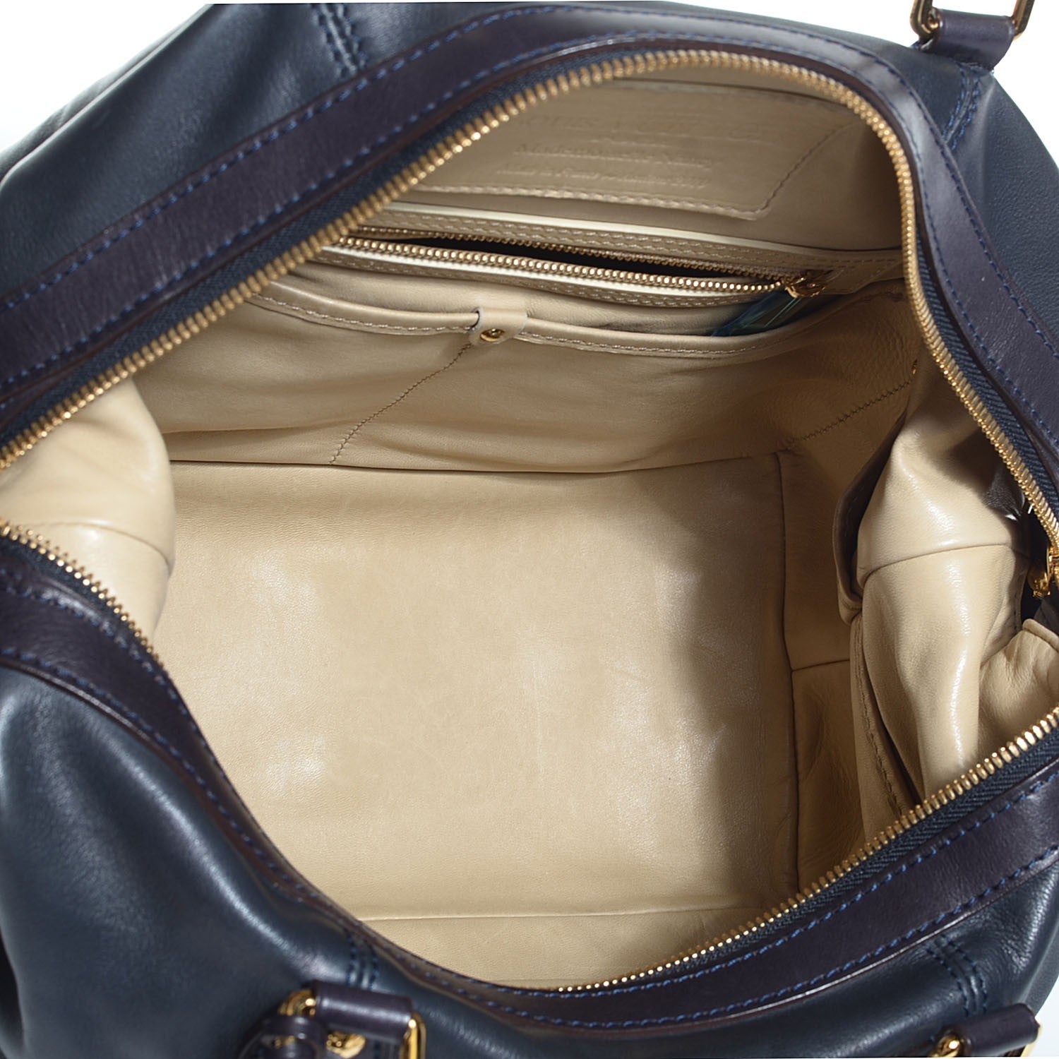 Louis Vuitton Calfskin Sac Louis Bleu 5 of 7