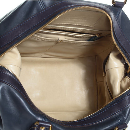 Louis Vuitton Calfskin Sac Louis Bleu 5 of 7