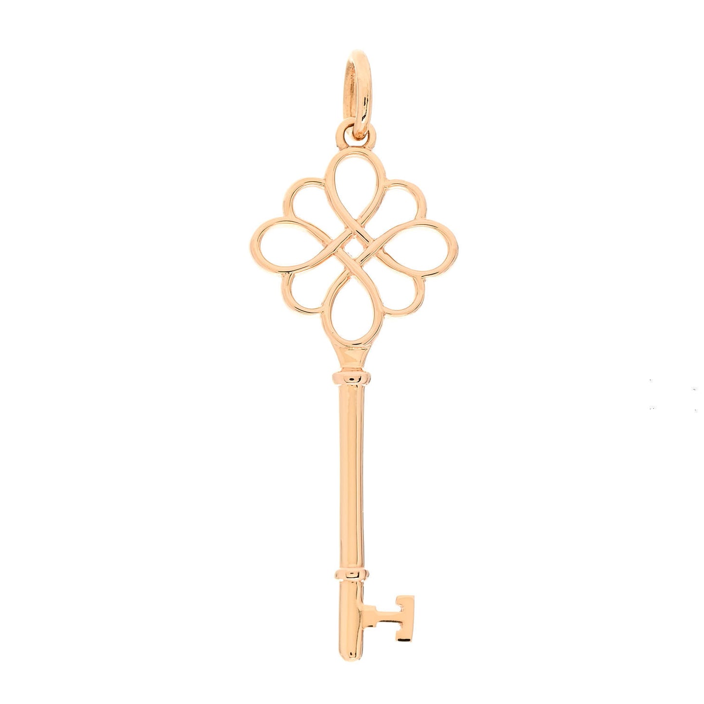 18K Rose Gold Knot Key Pendant
