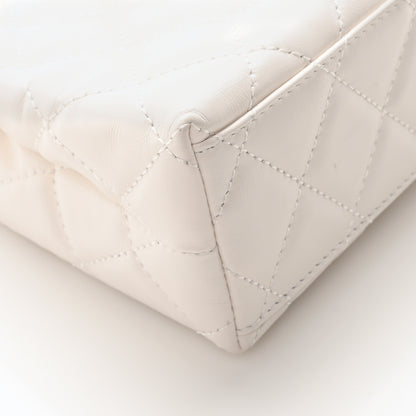Chanel Shiny Aged Calfskin Quilted Nano Kelly Shopper White 8 of 10