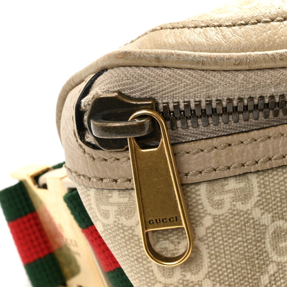 Gucci GG Supreme Monogram Textured Calfskin Web Retro Interlocking G Belt Bag Beige Mystic White Oatmeal 11 of 12