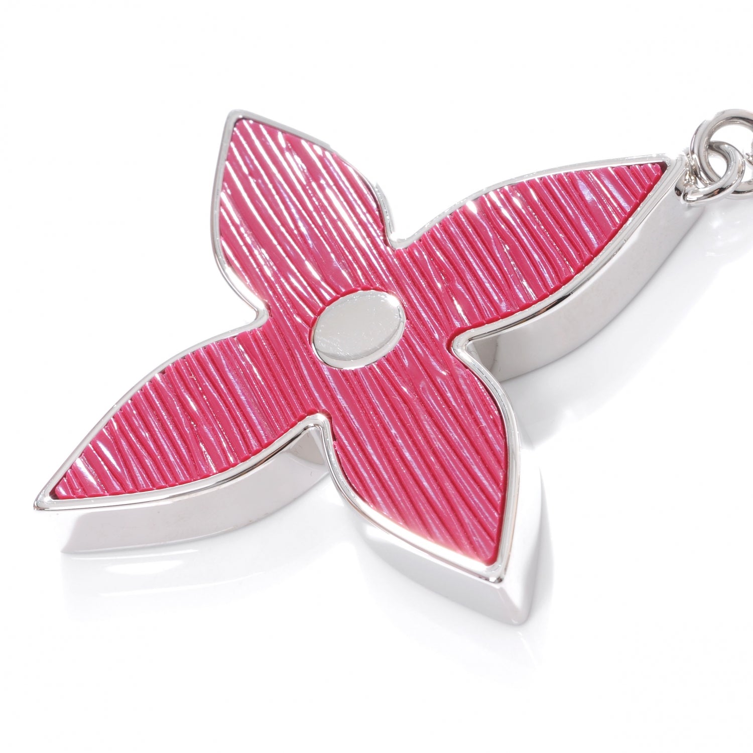 Louis Vuitton Fleur d Epi Bag Charm Fuchsia 6 of 6