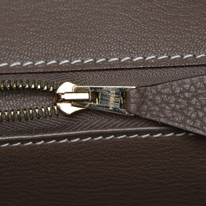 Hermes Taurillon Clemence Birkin 30 Etoupe 17 of 32