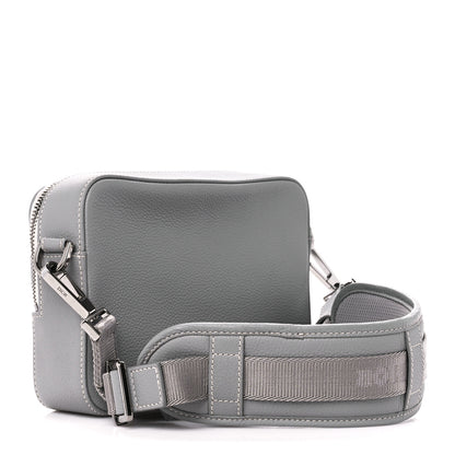 Christian Dior X BIRKENSTOCK Grained Calfskin Embroidered Safari Messenger Grey White 3 of 10