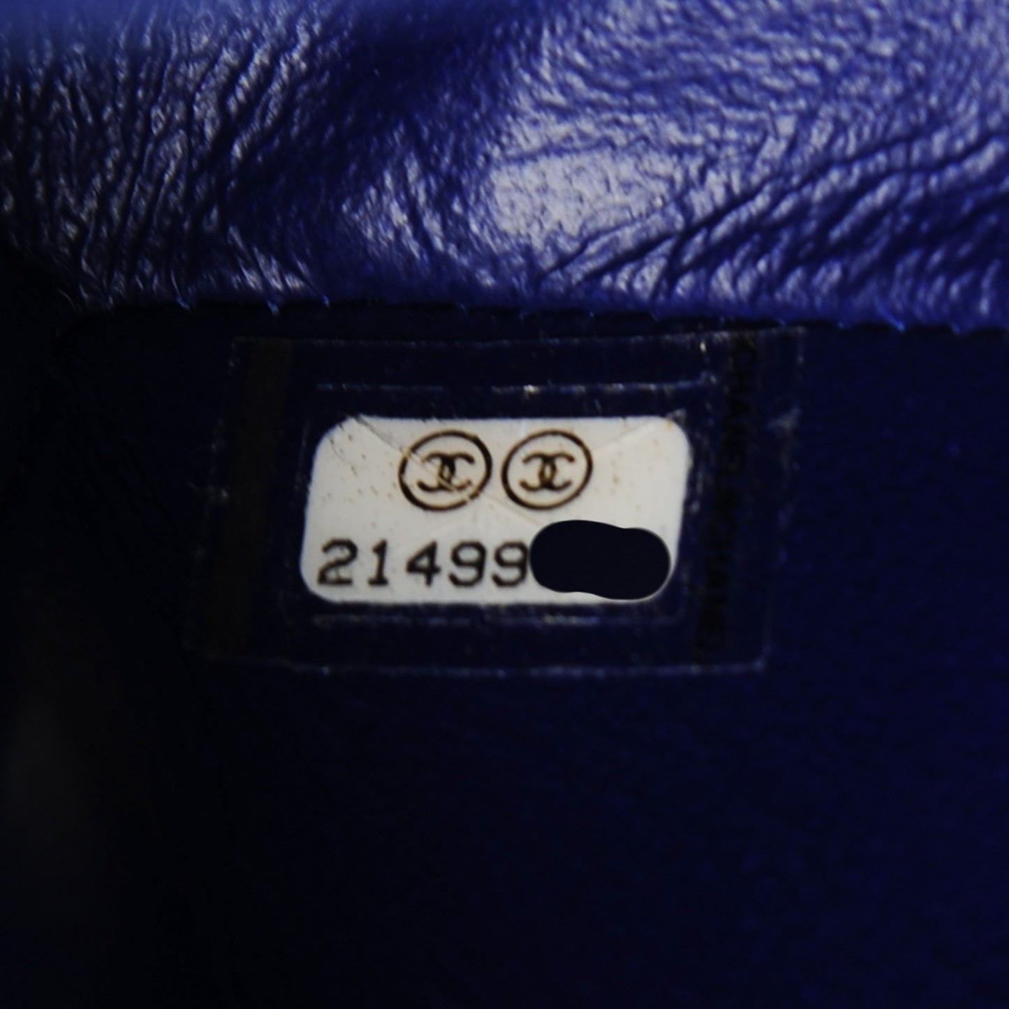 Velvet Quilted Mini Rectangular Flap Dark Blue