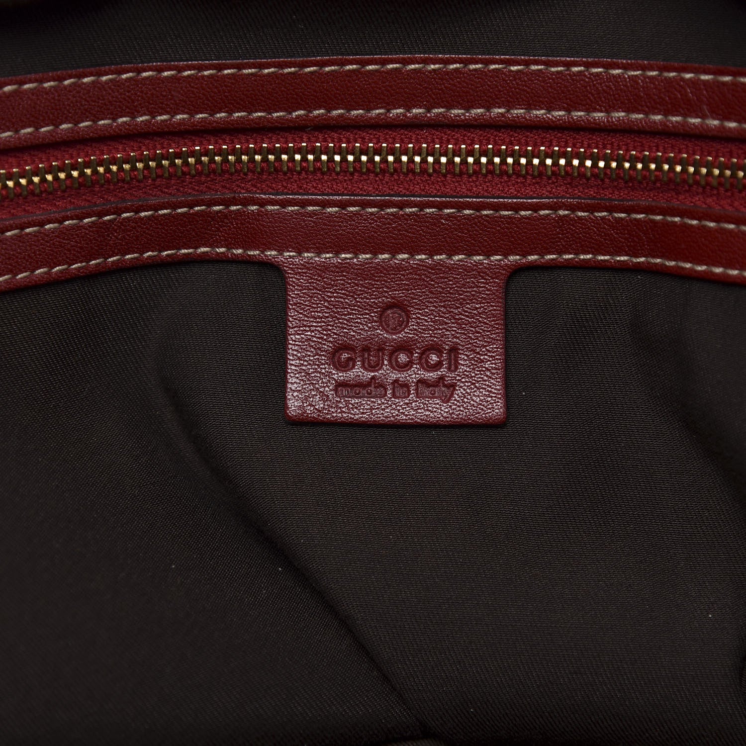 Gucci Calfskin Ruffle Medium Sabrina Boston Tote Red 8 of 16