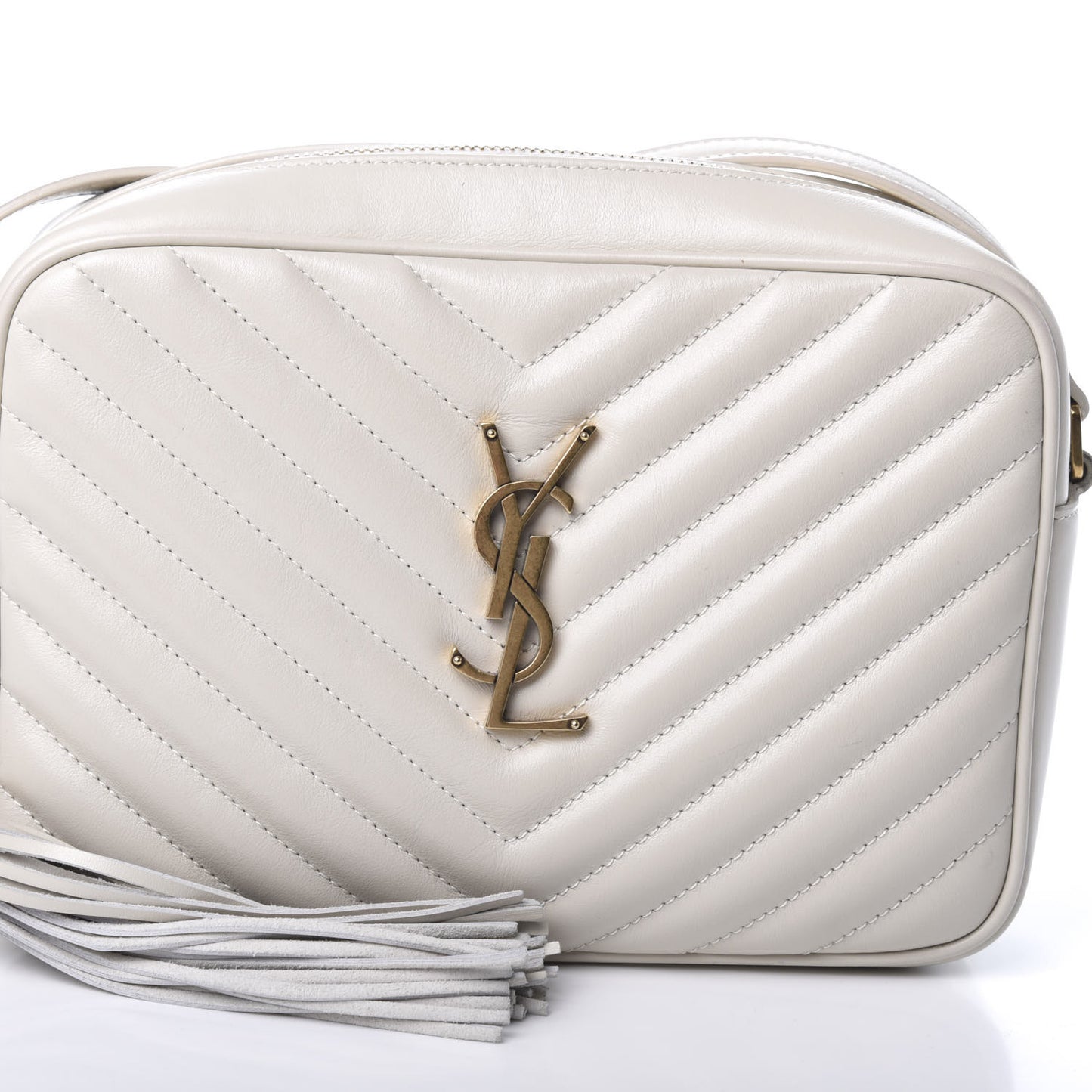 Calfskin Matelasse Monogram Lou Camera Bag Crema Soft
