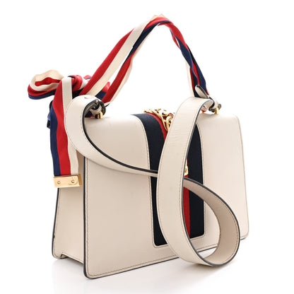 Gucci Calfskin Small Sylvie Shoulder Bag Off White 3 of 15
