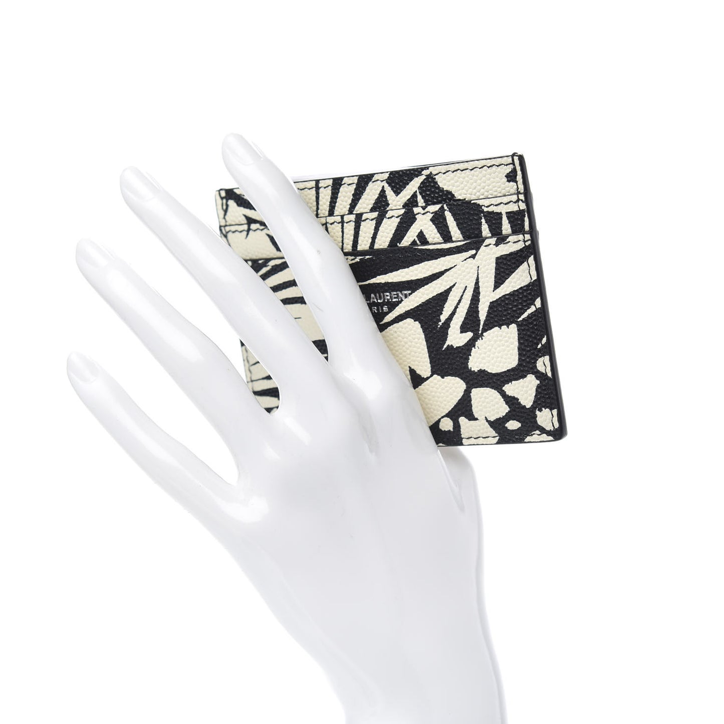 Grain De Poudre Palm Tree Card Case Black Off White