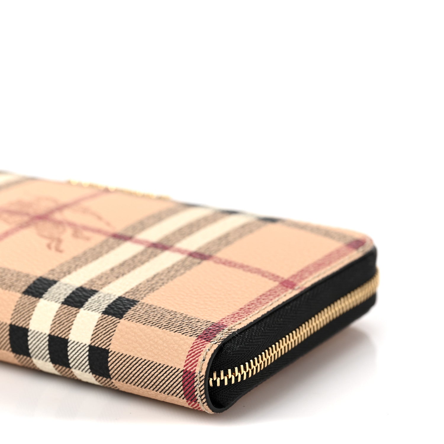 Burberry Haymarket Check Large Ziggy Zip Around Wallet Black 8 of 8