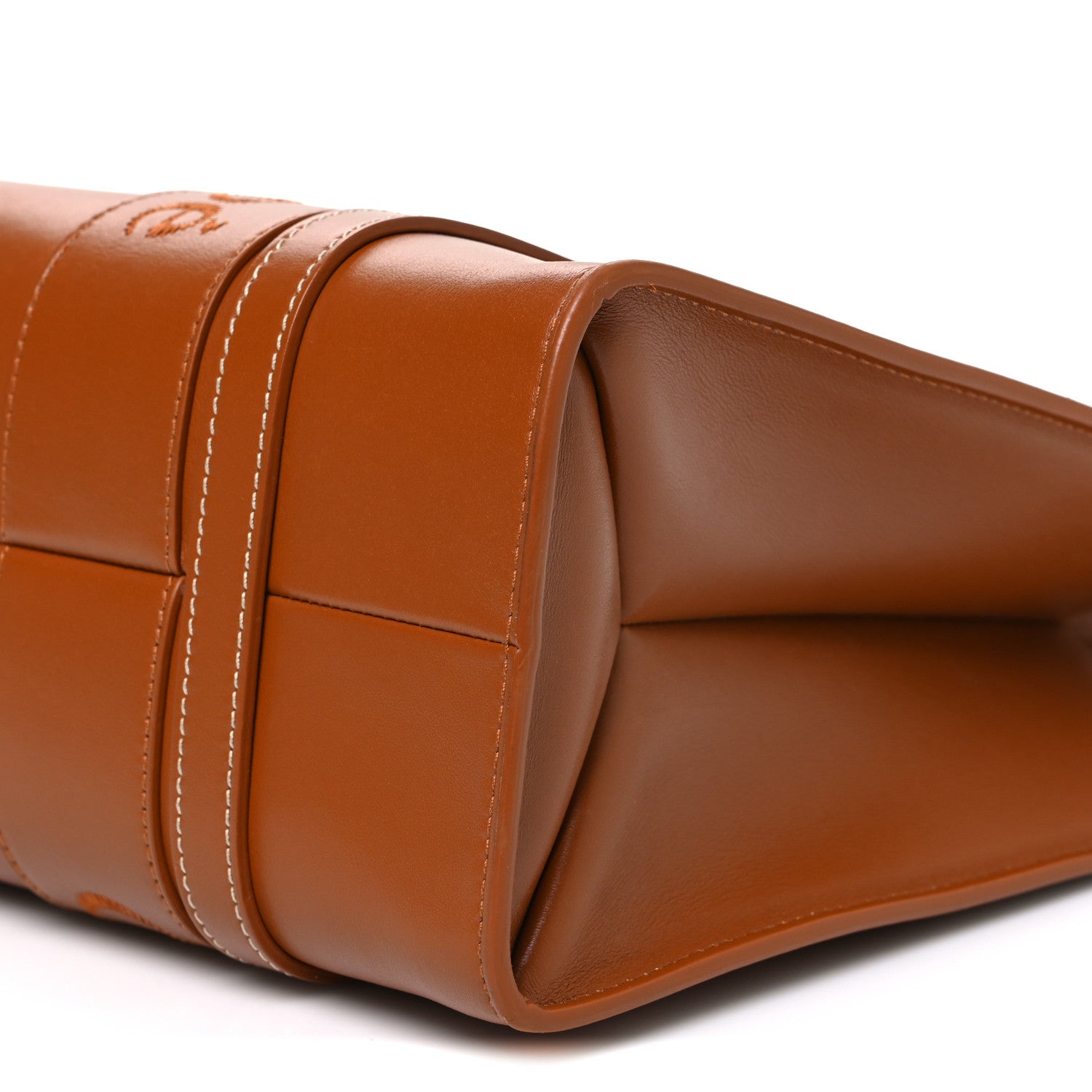 Chloe Calfskin Medium Woody Tote Caramel 10 of 10