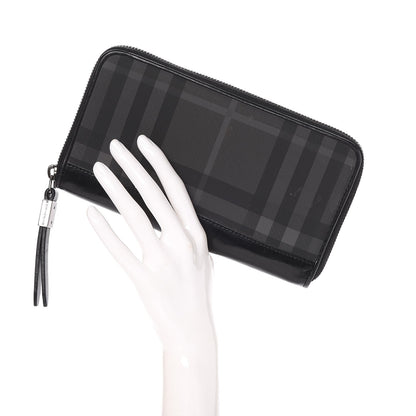 Burberry London Check Large Zip Around Wallet Charcoal 2 of 9