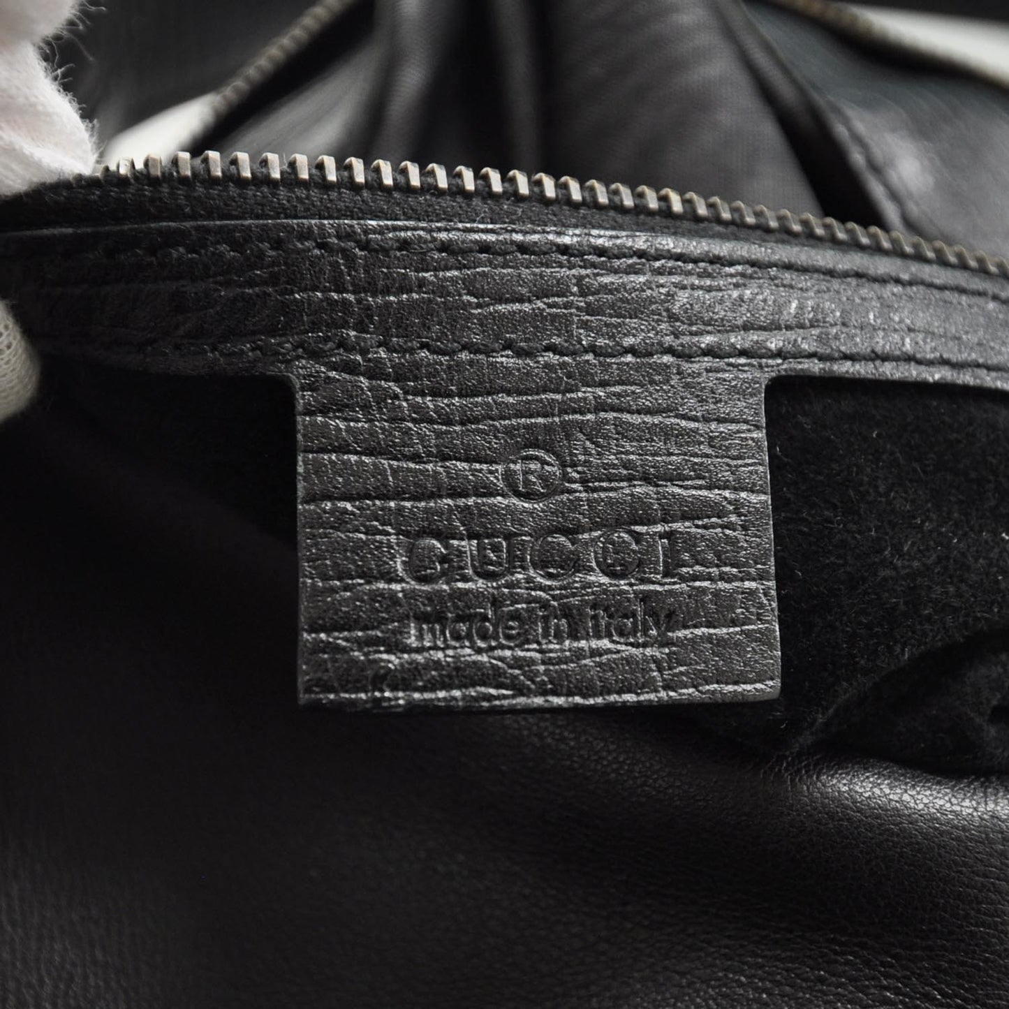 Leather Medium Horsebit Chain Hobo Black