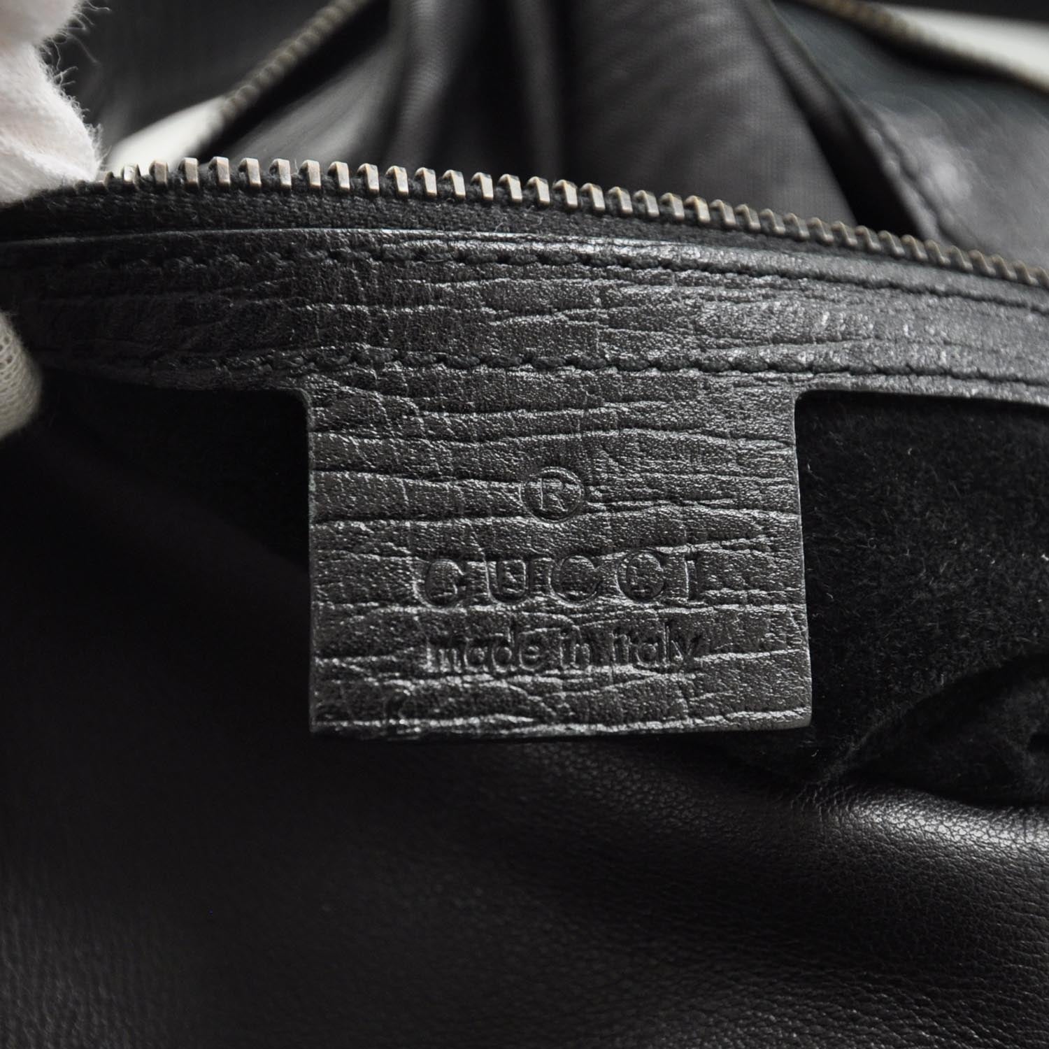 Gucci Leather Medium Horsebit Chain Hobo Black 8 of 8