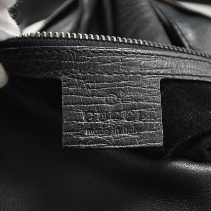 Gucci Leather Medium Horsebit Chain Hobo Black 8 of 8