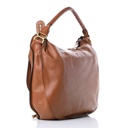 Chloe Calfskin Braided Large Marcie Hobo Caramel 3 of 19