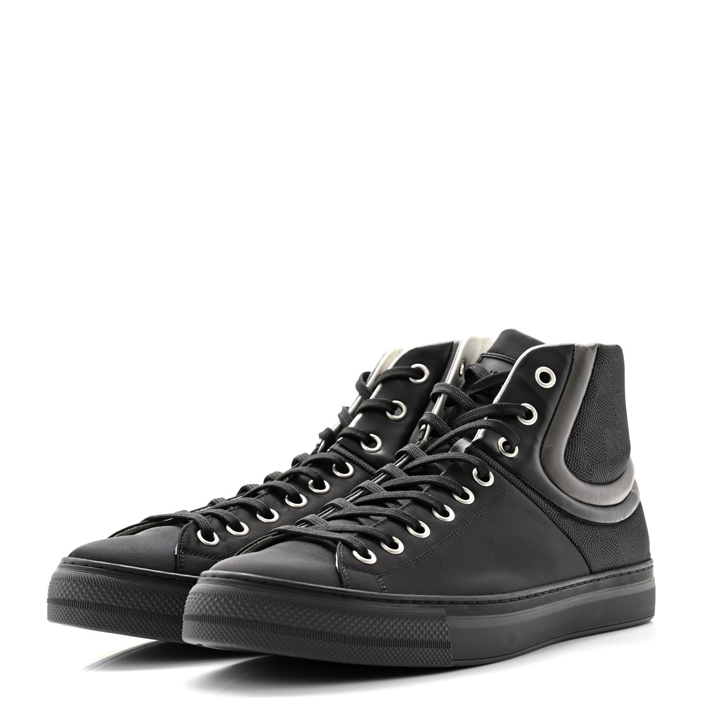 Damier Nylon Calfskin Sprinter Sneaker Boots 11 Black