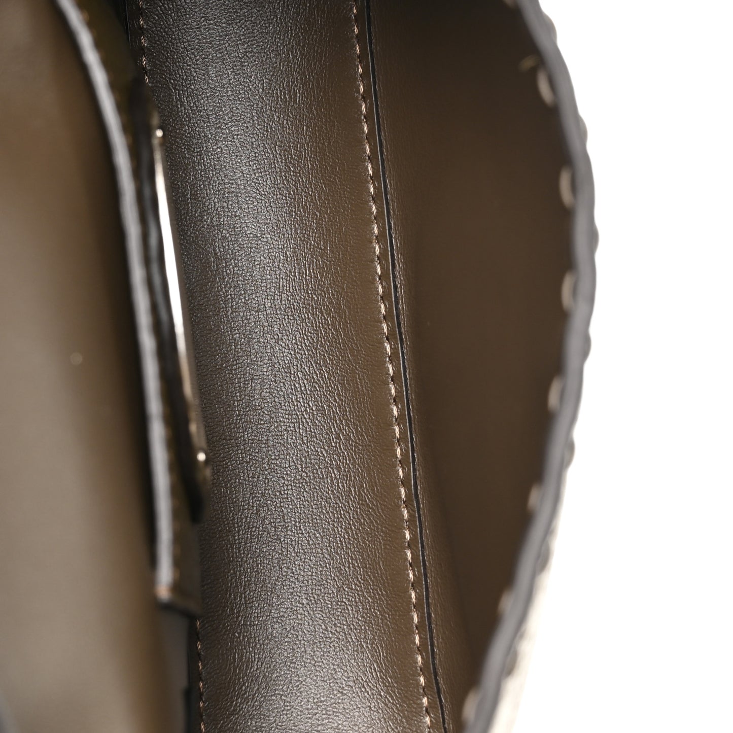 Cuoio Roma Sellerissima Nappa Sintetica Tape Stitch Mini Baguette Wood